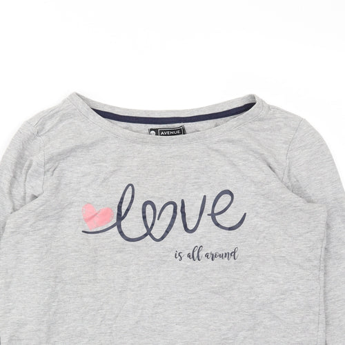 Avenue Womens Grey   Top Pyjama Top Size 8
