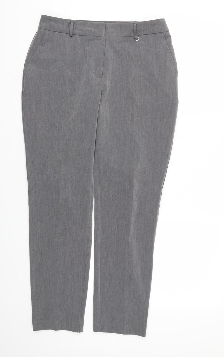 Dorothy Perkins Womens Grey Trousers Size 10 L28 in