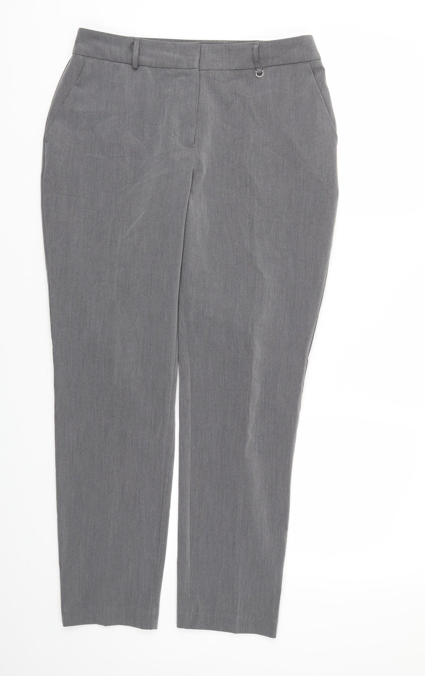 Dorothy Perkins Womens Grey   Trousers  Size 10 L28 in