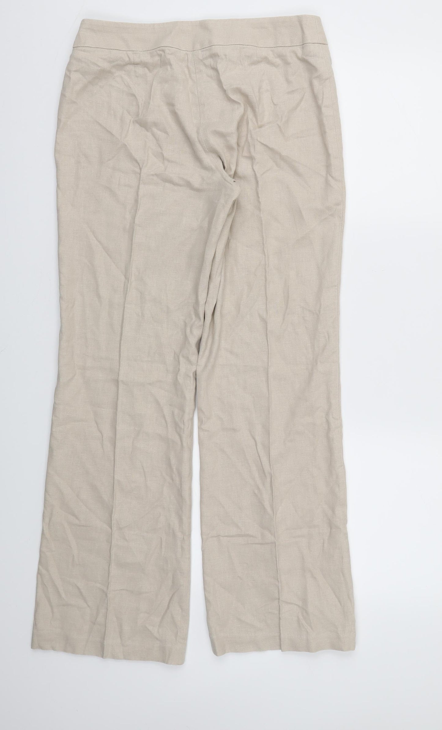 M&S Womens Beige   Trousers  Size 10 L30 in