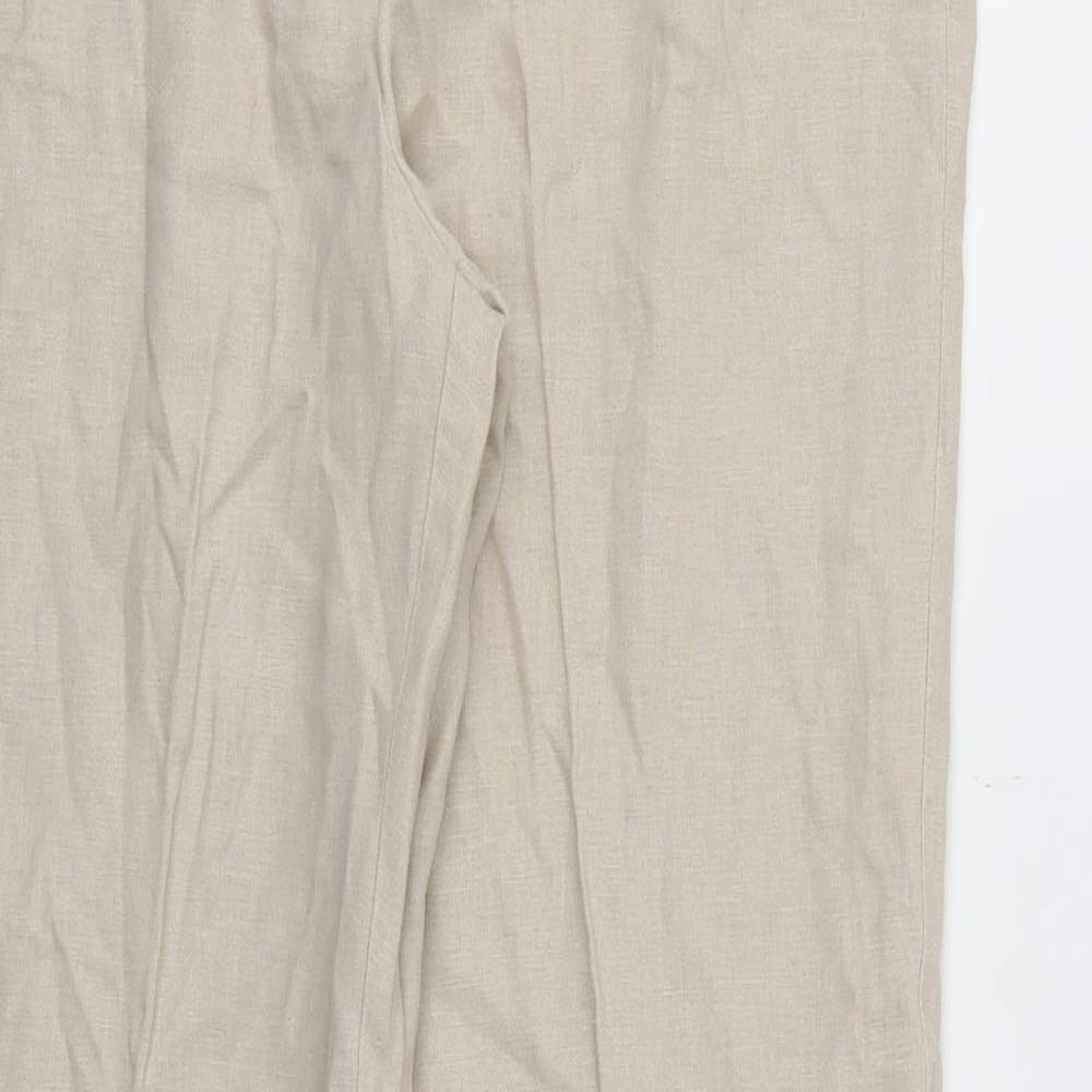 M&S Womens Beige   Trousers  Size 10 L30 in