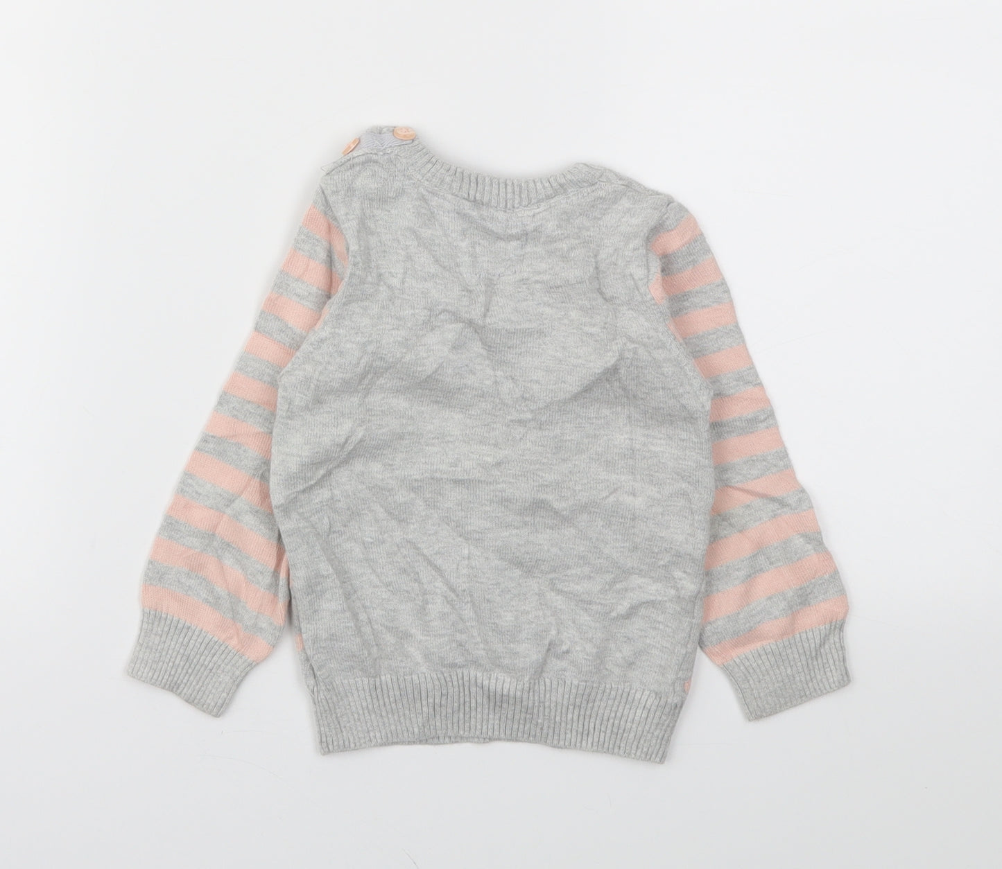Young Dimension Girls Grey Argyle/Diamond  Pullover Jumper Size 18-24 Months