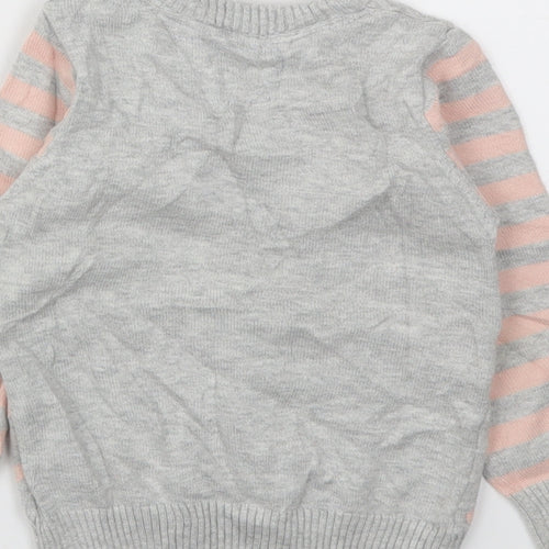 Young Dimension Girls Grey Argyle/Diamond  Pullover Jumper Size 18-24 Months