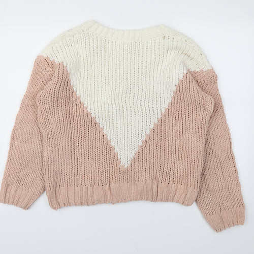 FOREVER 21 Womens Orange Striped  Pullover Jumper Size M