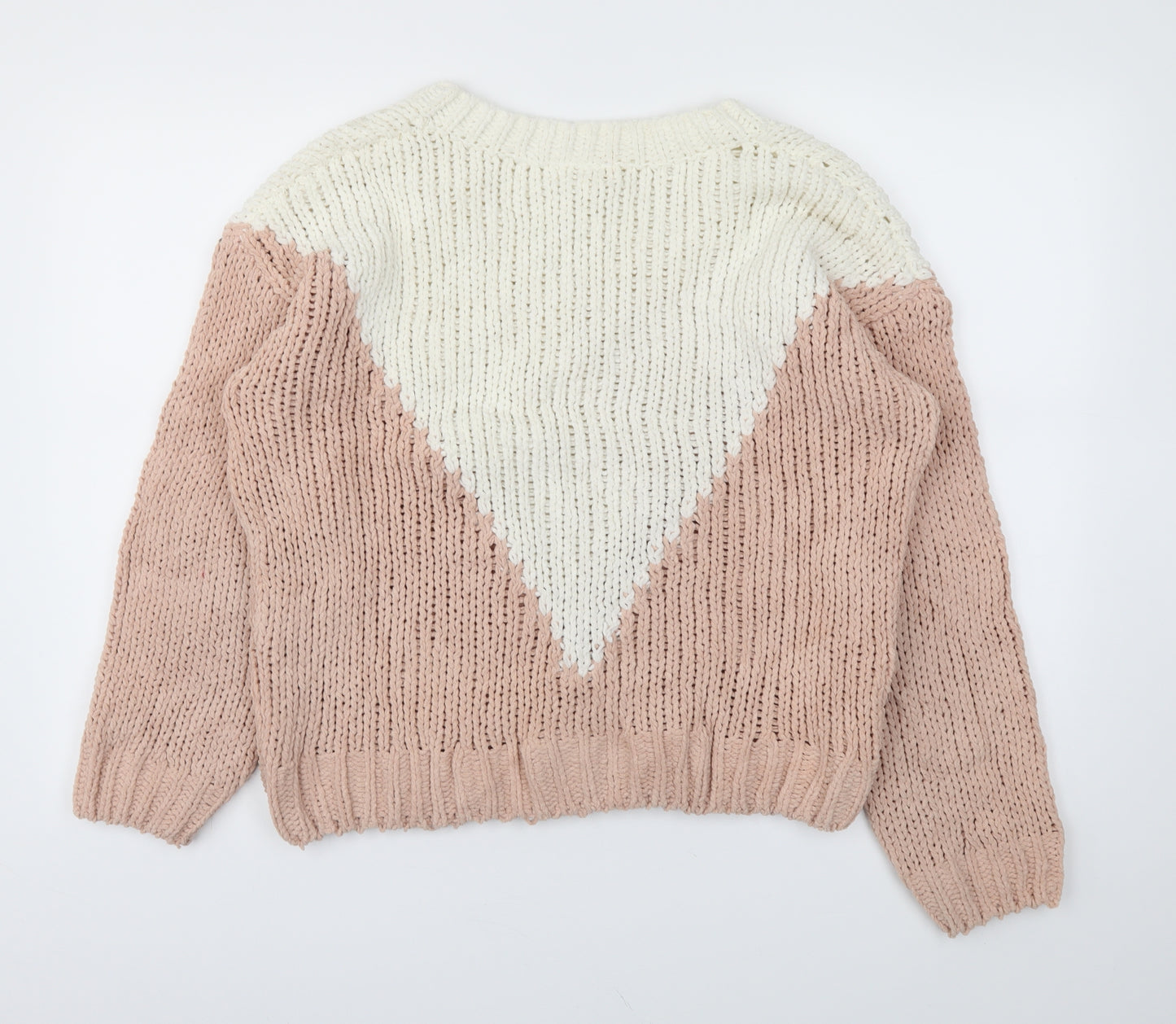 FOREVER 21 Womens Orange Striped  Pullover Jumper Size M
