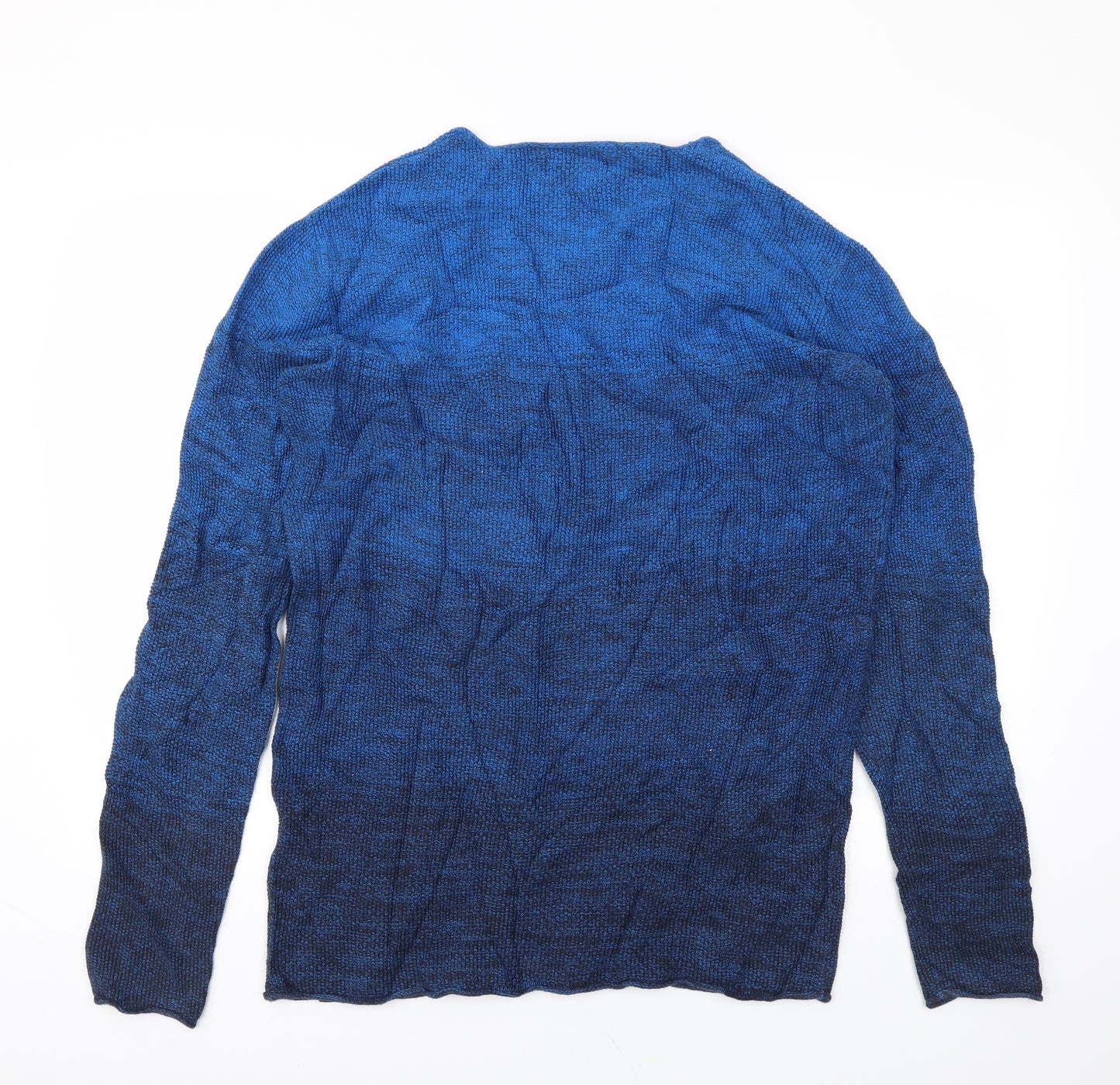 JACK & JONES Mens Blue   Henley Hoodie Size L