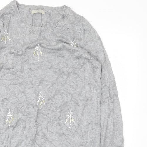 George Womens Grey Floral  Jacket Dress  Size 10