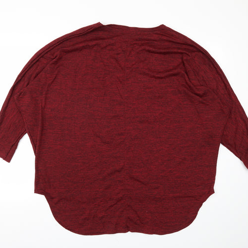 FEELING  Womens Red   Pullover Jumper Size L