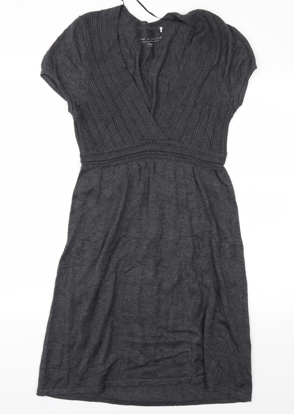 S Oliver Womens Grey   Jumper Dress  Size 14