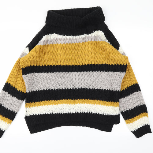 SELECT  Womens Yellow Striped  Pullover Jumper Size 12