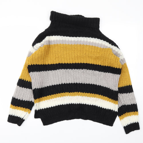 SELECT  Womens Yellow Striped  Pullover Jumper Size 12