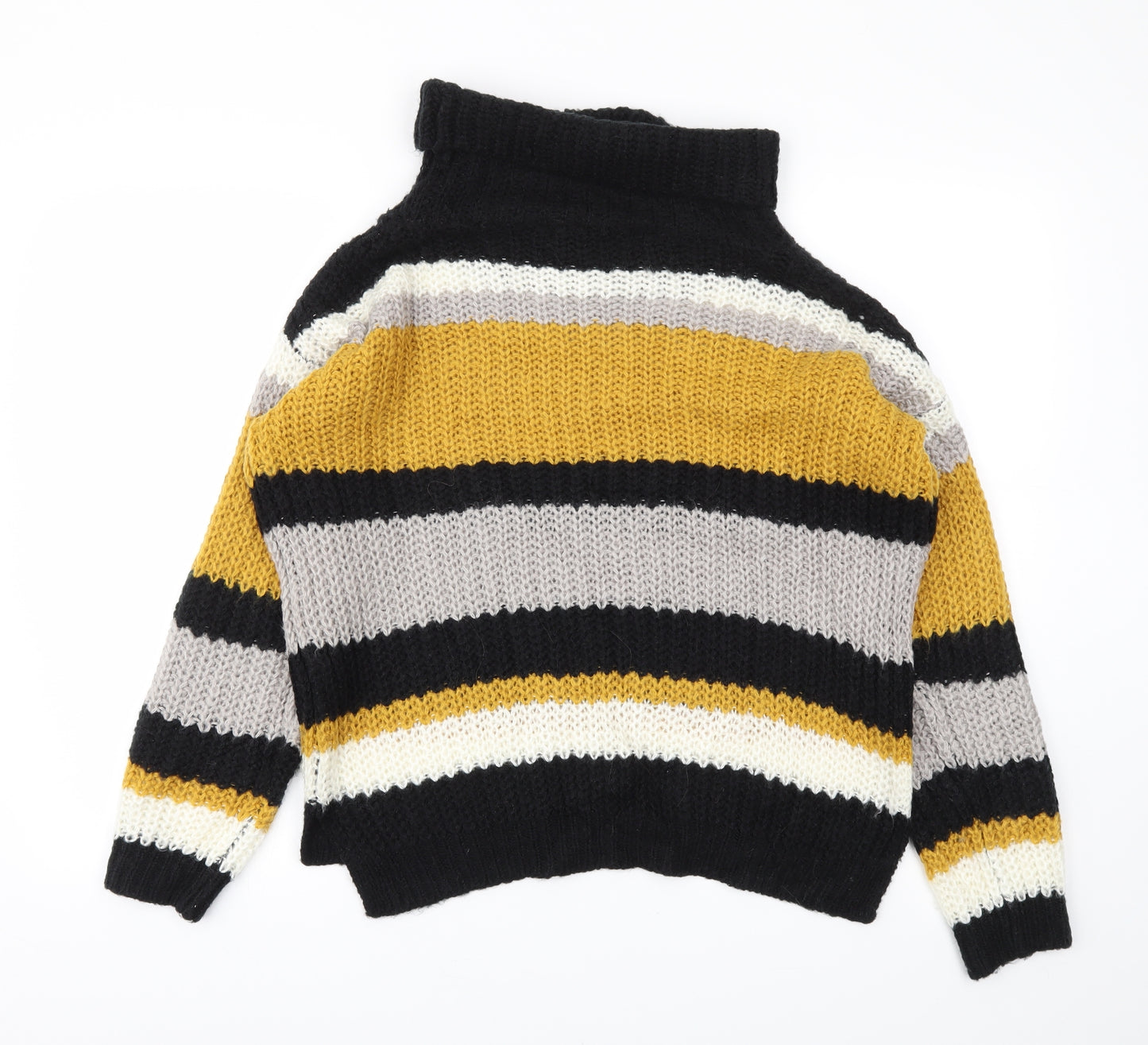 SELECT  Womens Yellow Striped  Pullover Jumper Size 12