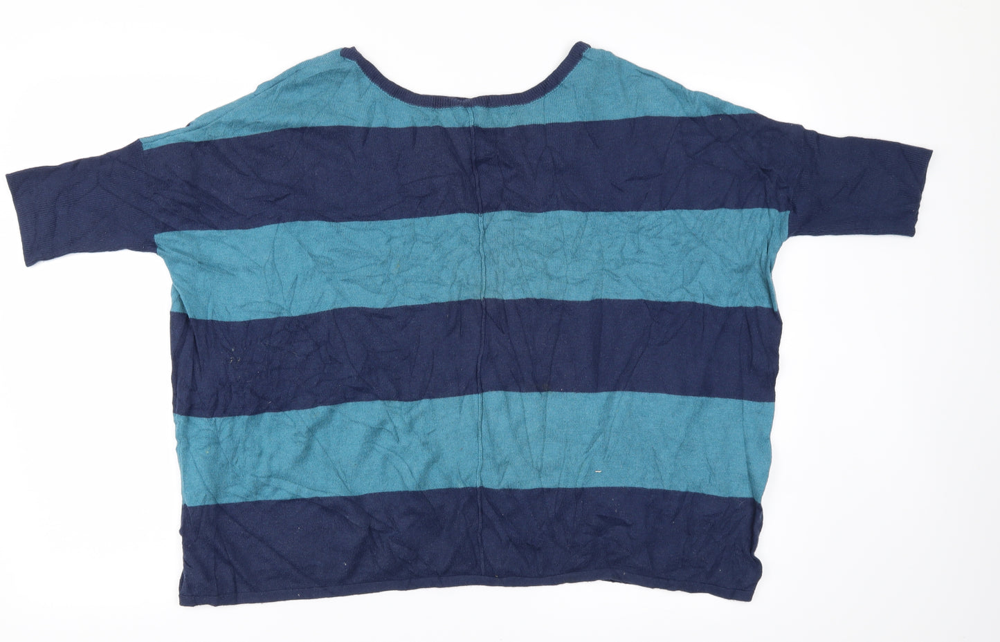 Dorothy Perkins Womens Blue Striped  Basic T-Shirt Size 10