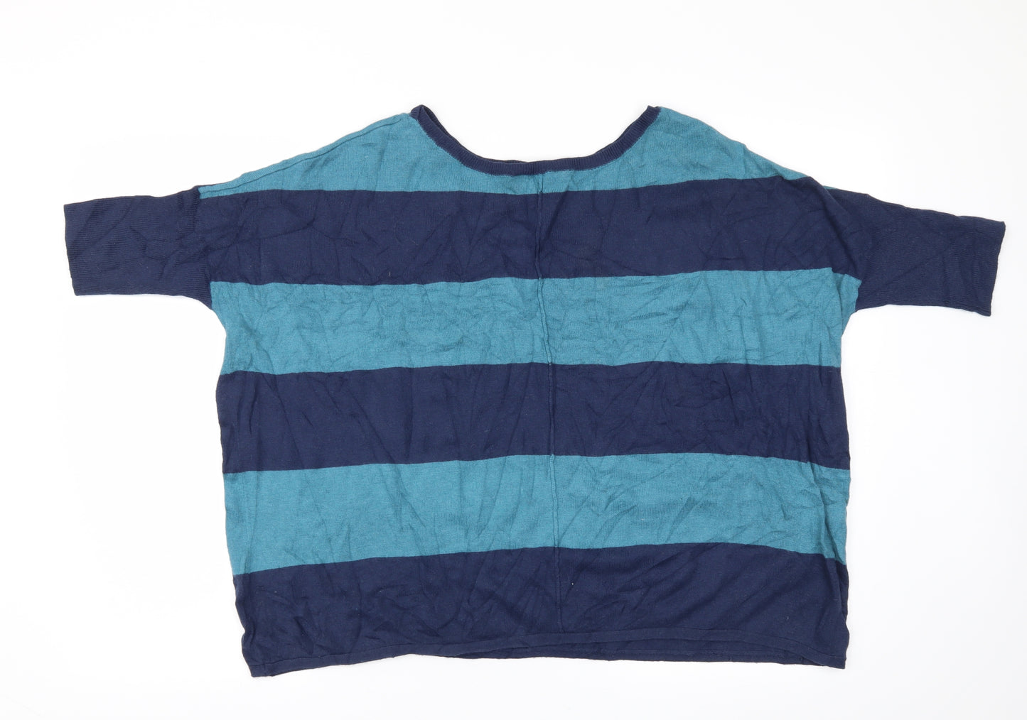 Dorothy Perkins Womens Blue Striped  Basic T-Shirt Size 10
