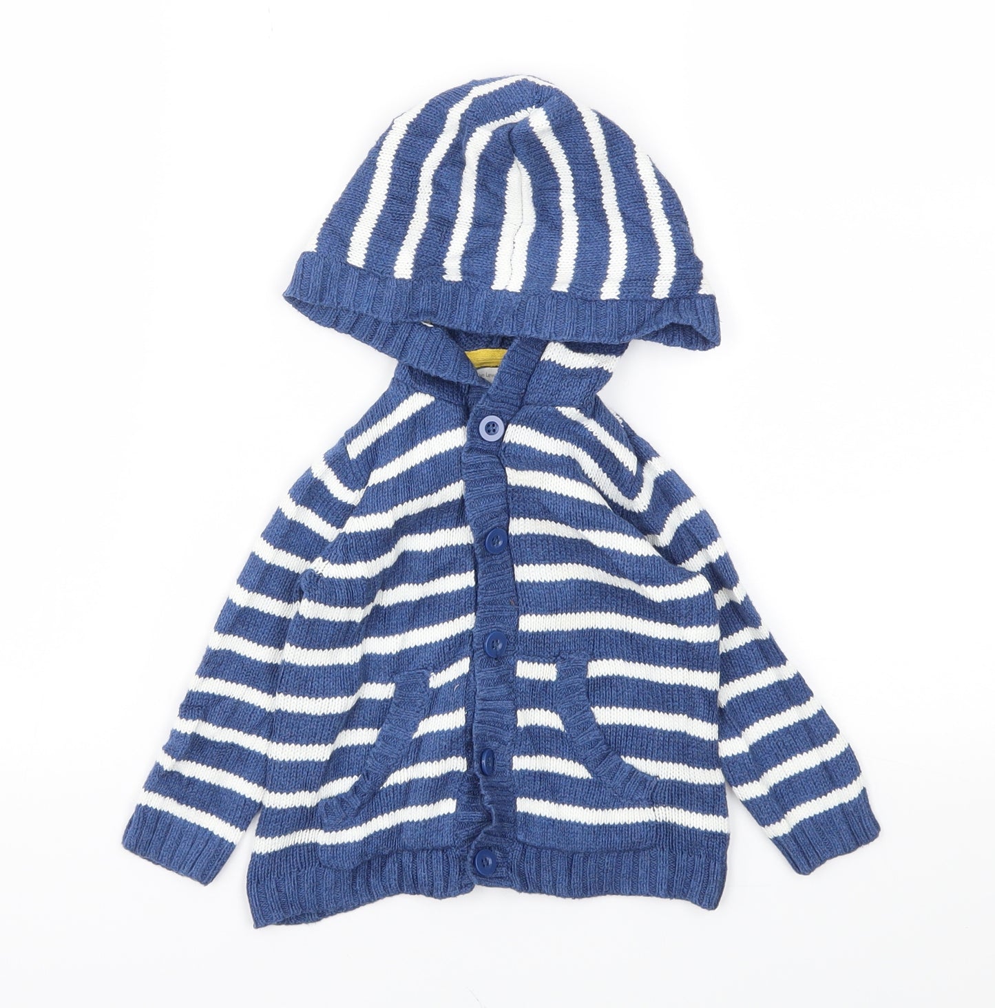 jhon lewis  Blue Striped  Full Zip Jumper Size 6-9 Months