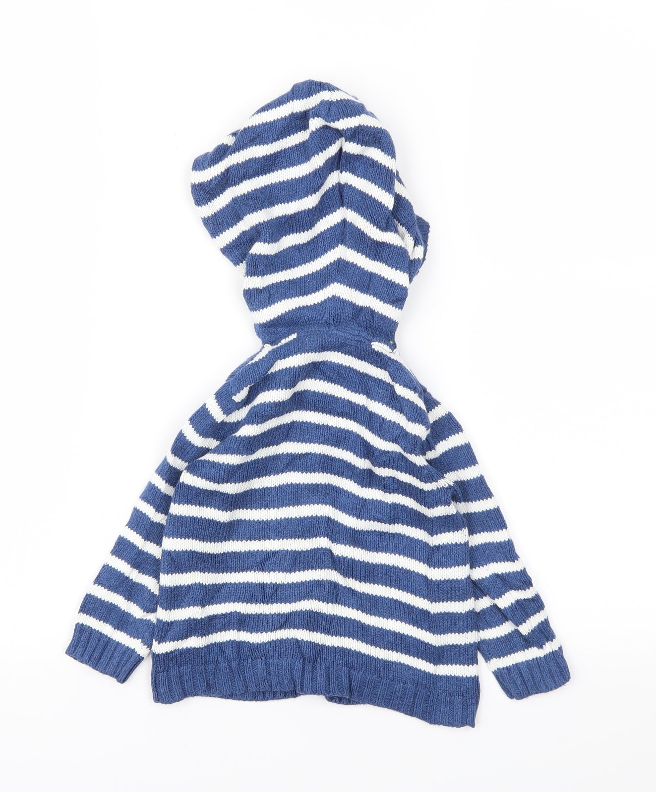 jhon lewis  Blue Striped  Full Zip Jumper Size 6-9 Months