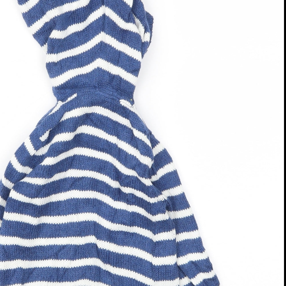jhon lewis  Blue Striped  Full Zip Jumper Size 6-9 Months