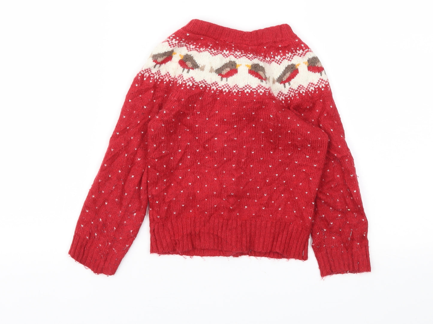 JoJo Maman Bébé  Red   Cardigan Jumper Size 18-24 Months