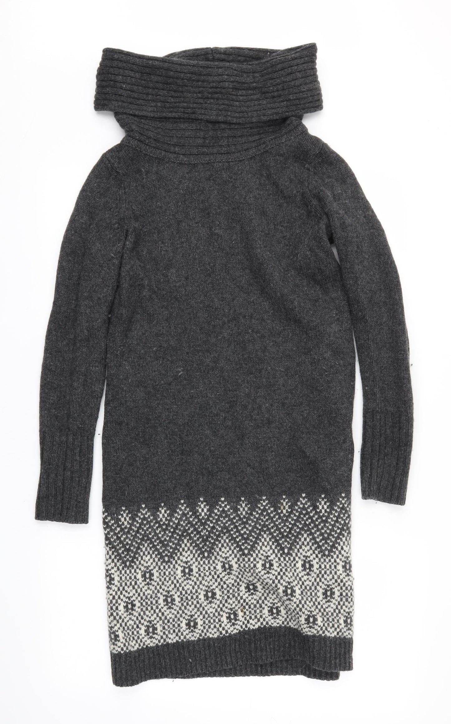GAP  Womens Grey Argyle/Diamond  Jumper Dress  Size XS