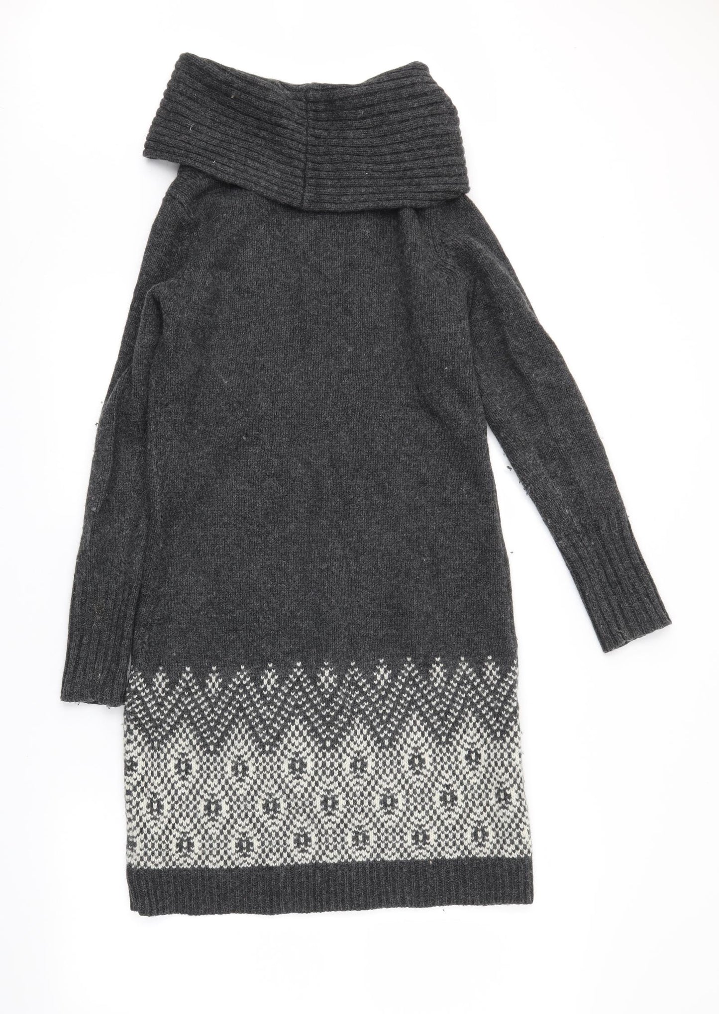 GAP  Womens Grey Argyle/Diamond  Jumper Dress  Size XS