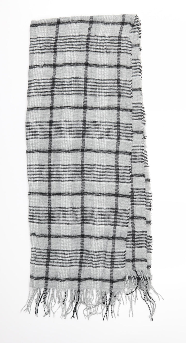 Preworn Unisex Grey Check Scarf
