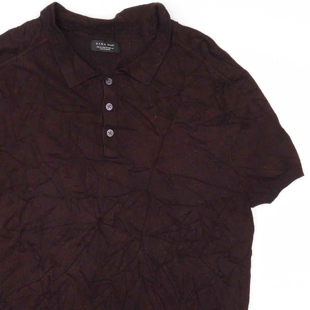 ZARA Man Mens Red    T-Shirt Size M