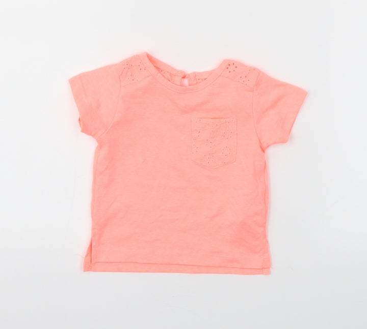 Primark Girls Pink   Basic T-Shirt Size 6-9 Months