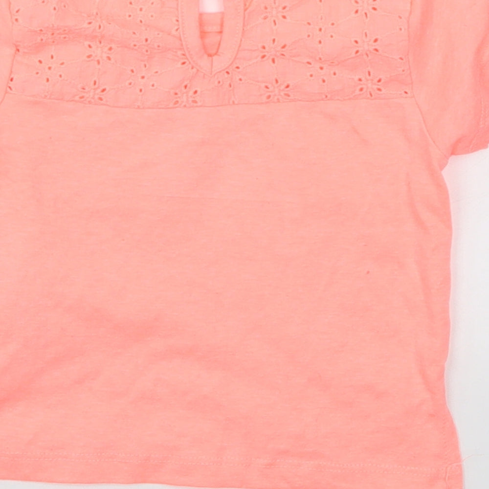 Primark Girls Pink   Basic T-Shirt Size 6-9 Months