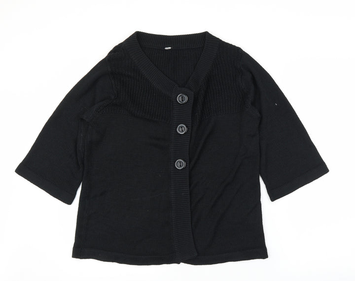 Estelle Womens Black   Cardigan Jumper Size XL