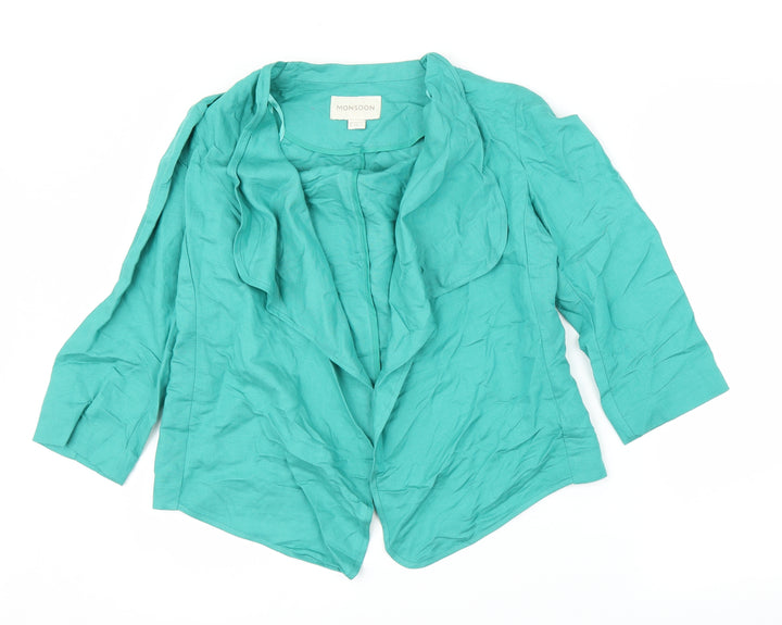 Monsoon Womens Green Cardigan Jumper Size 8