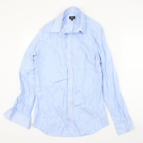 G2000 Mens Blue Check   Button-Up Size 15