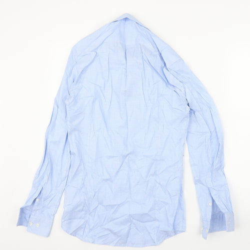 G2000 Mens Blue Check   Button-Up Size 15