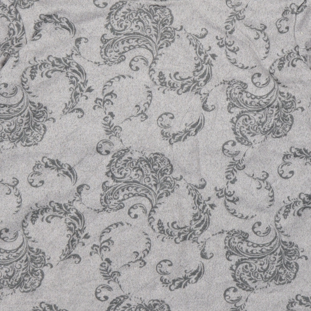 Lily Originals Womens Grey Paisley  Pullover Jumper Size 12
