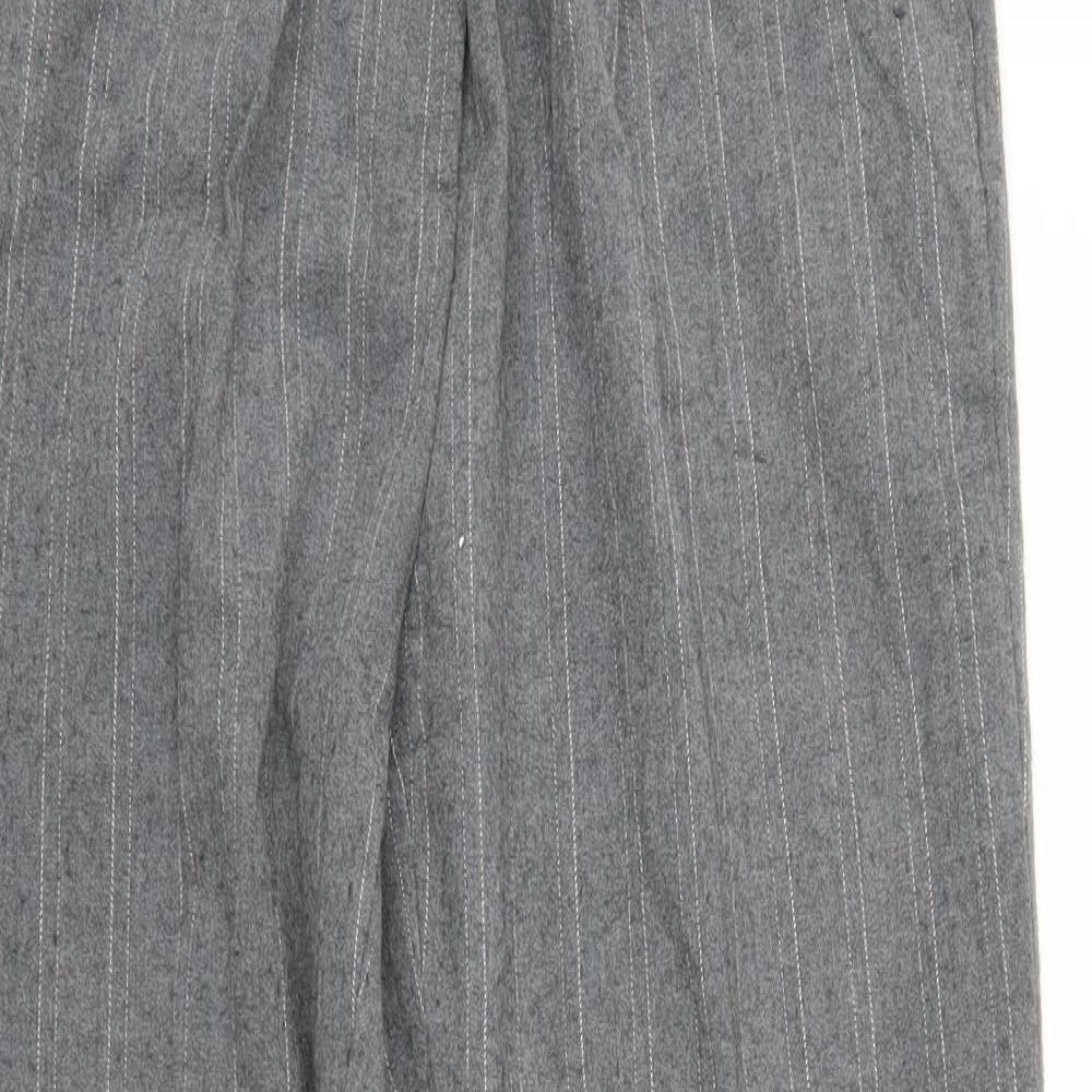 Daxon Womens Grey Striped  Trousers  Size 16 L26 in