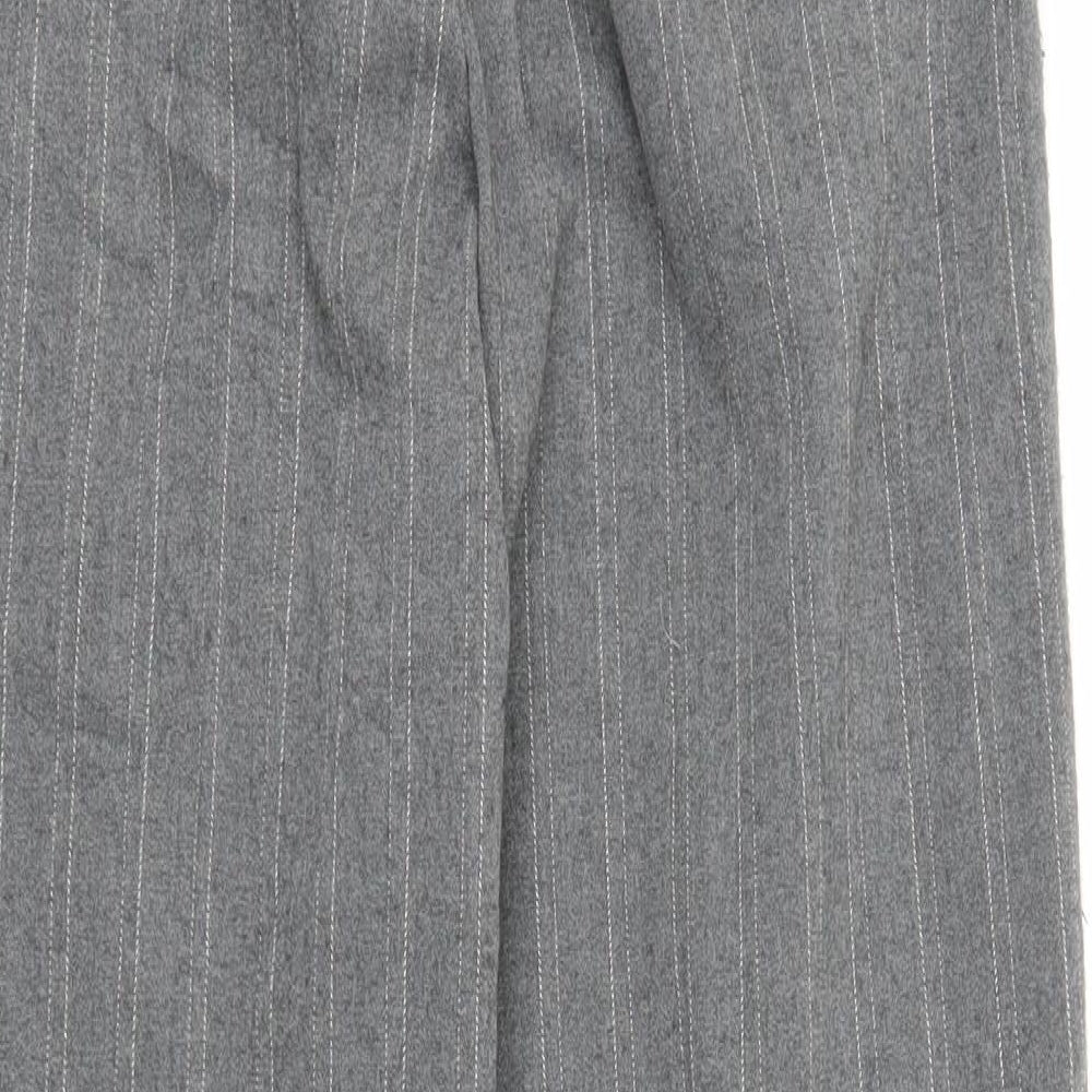 Daxon Womens Grey Striped  Trousers  Size 16 L26 in