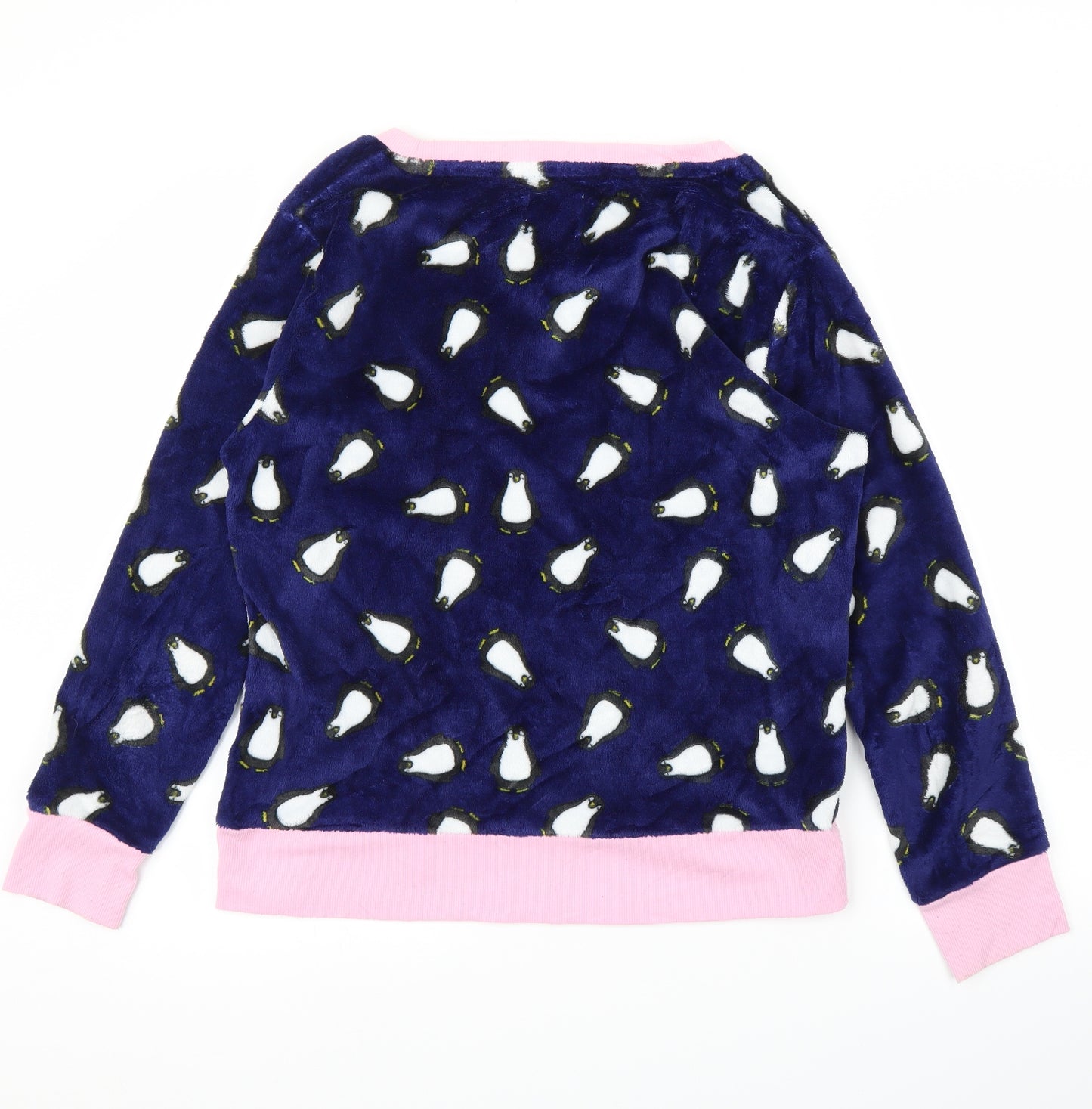 Matalan Womens Blue Solid  Top Pyjama Top Size M  - Penguin