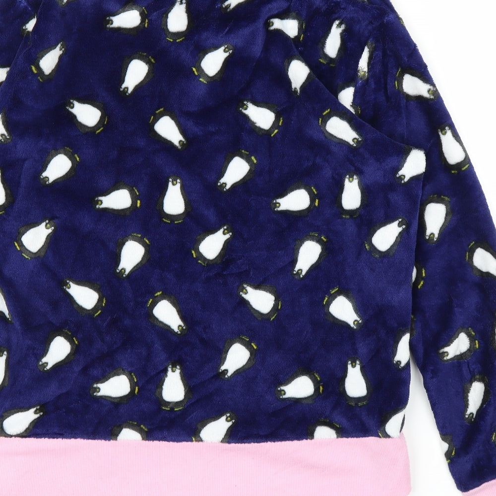 Matalan Womens Blue Solid  Top Pyjama Top Size M  - Penguin
