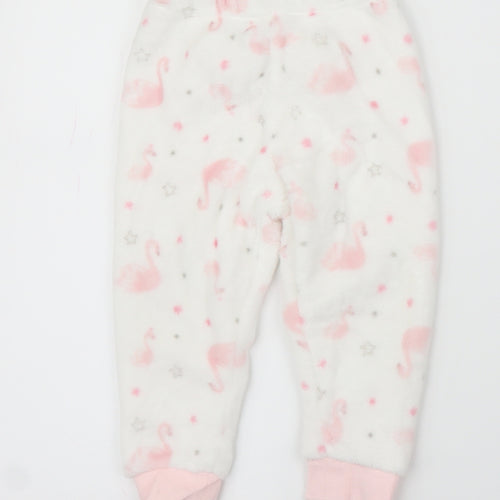 Matalan Girls White   Sweatpants Trousers Size 12 Months