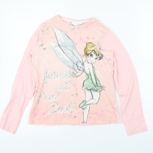 Young Dimension Girls Pink   Basic T-Shirt Size 10 Years  - Tinkerbell