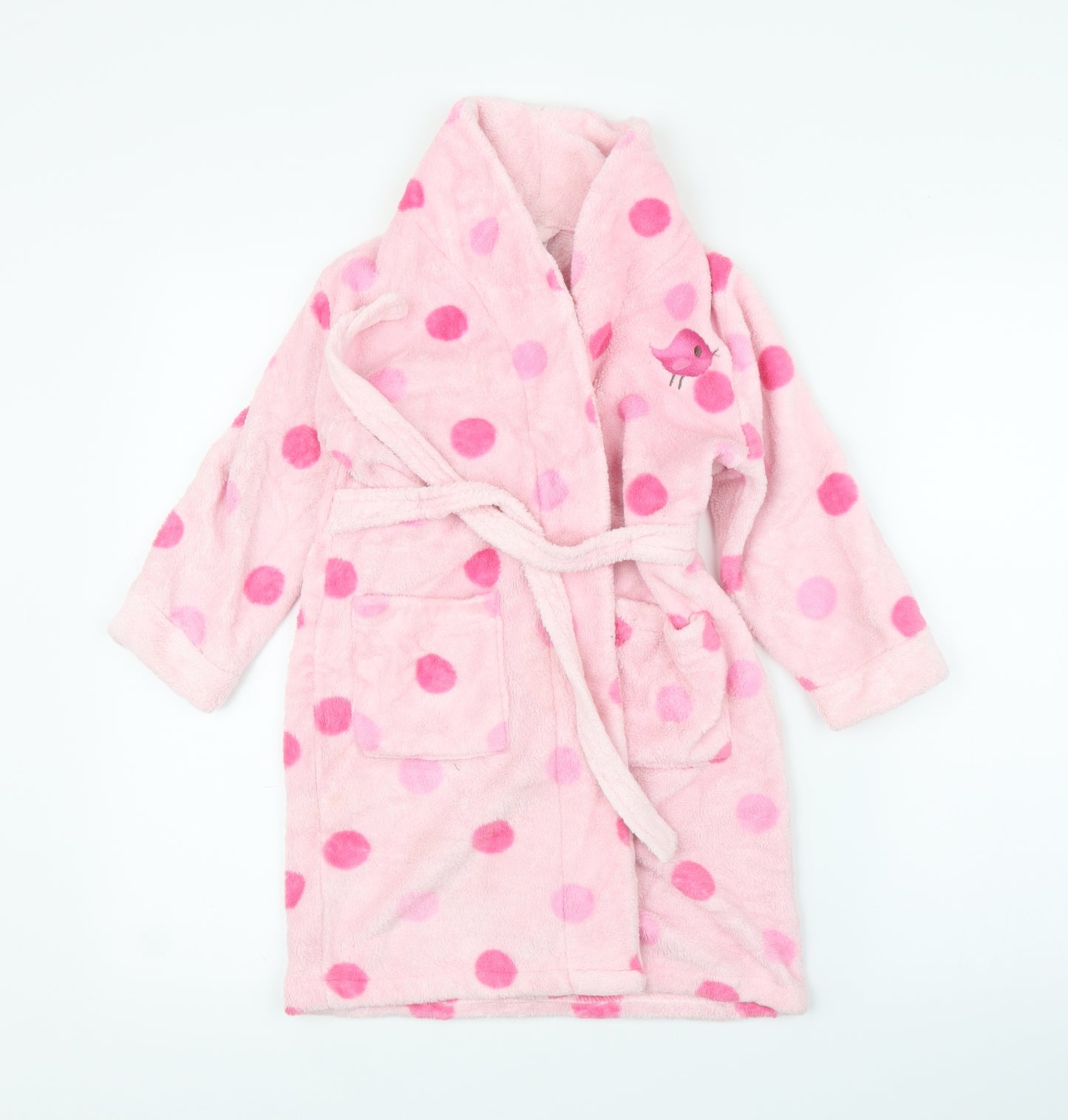 Mini Club Girls Pink Spotted  Capri Robe Size 4-5 Years