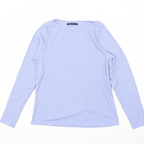 M&S Womens Blue   Basic Blouse Size 14