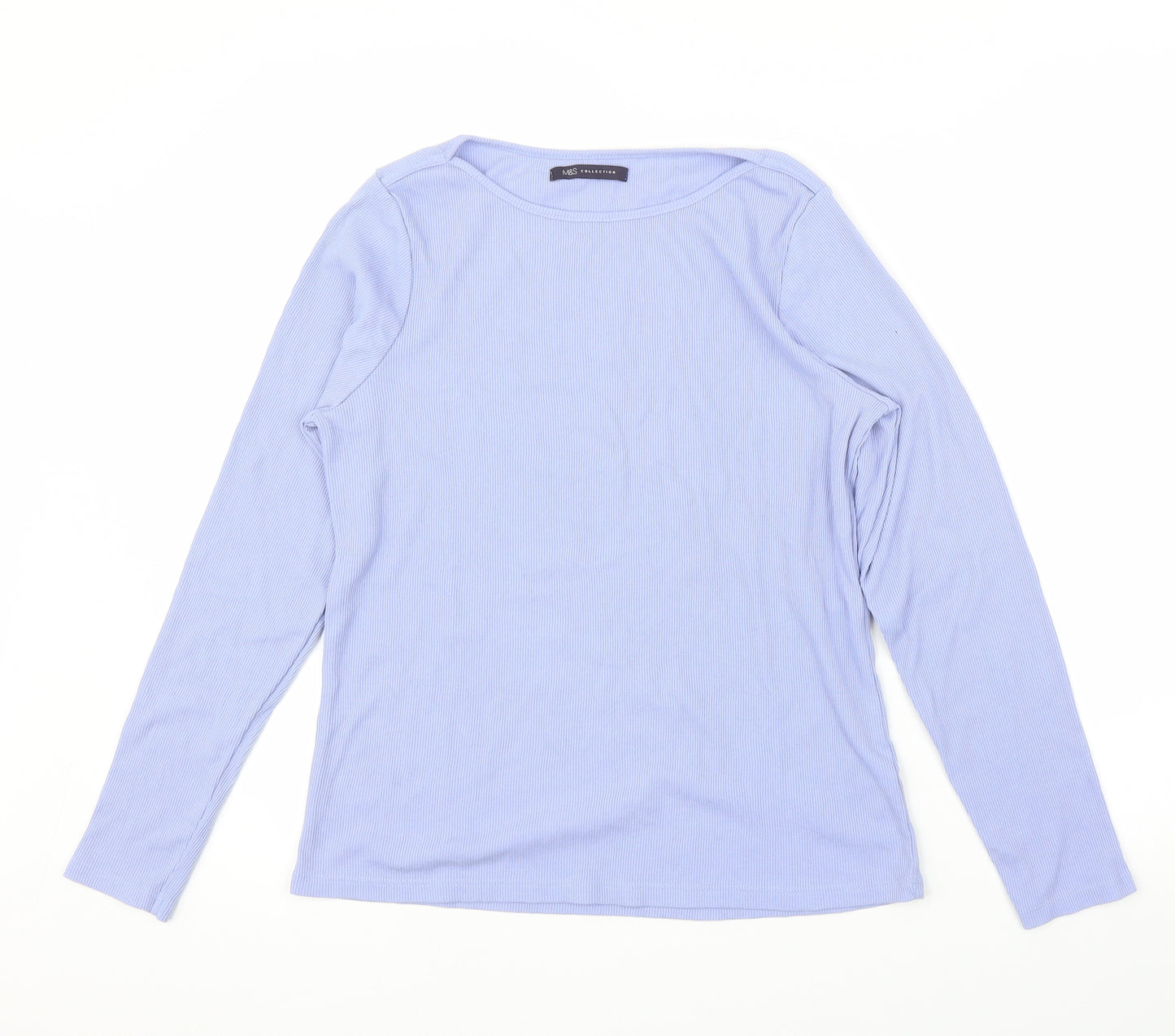 M&S Womens Blue   Basic Blouse Size 14