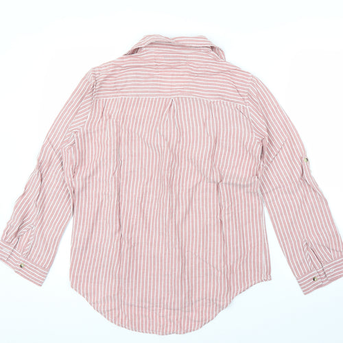 Primark Womens Pink Striped  Basic Button-Up Size 10