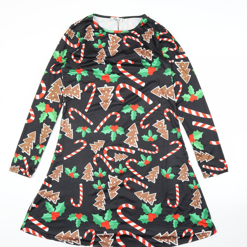 Fashion Womens Black   A-Line  Size L  - Christmas