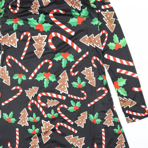 Fashion Womens Black   A-Line  Size L  - Christmas