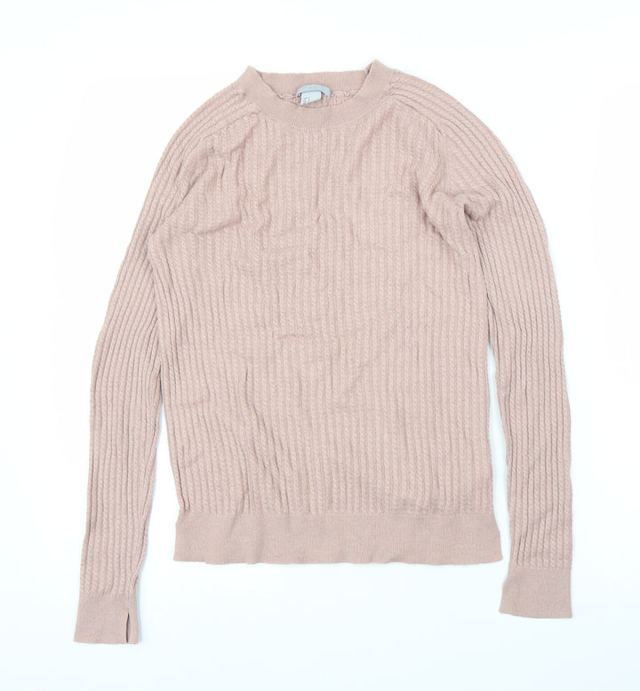 H&M Womens Pink   Pullover Jumper Size S