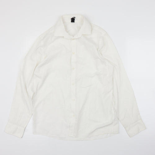 Back Up Boys White   Basic Button-Up Size 13 Years