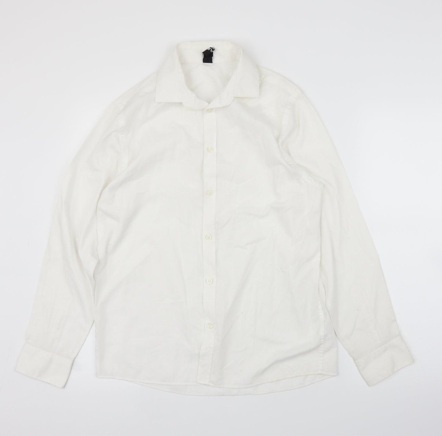 Back Up Boys White   Basic Button-Up Size 13 Years