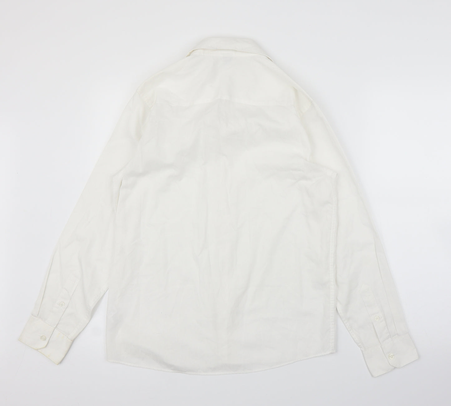 Back Up Boys White   Basic Button-Up Size 13 Years