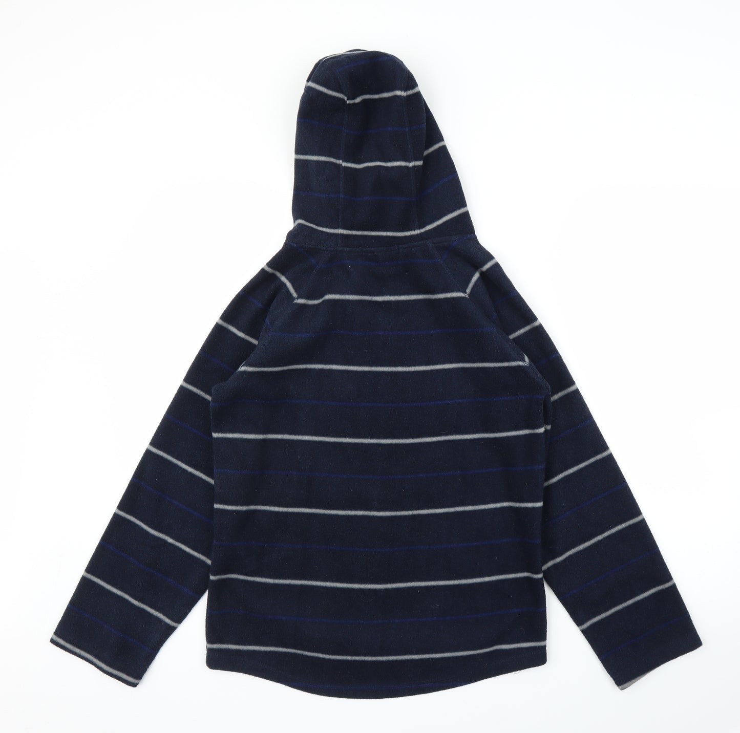 Rebel Active Boys Blue Striped Fleece Pullover Hoodie Size 11 Years